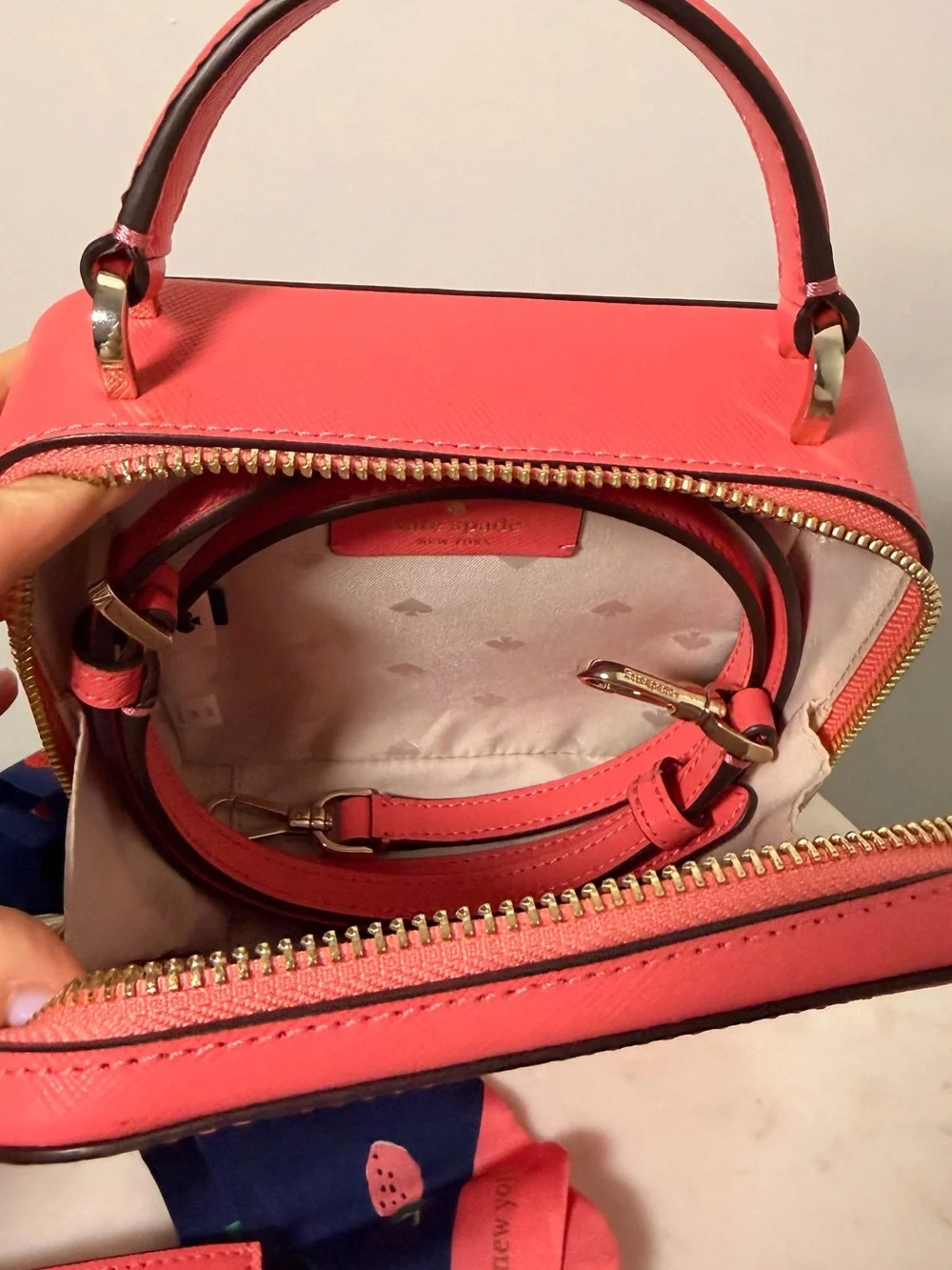 Kate Spade Vanity Crossbody + Card Holder + Strawberry Twilly 3-Piece Set